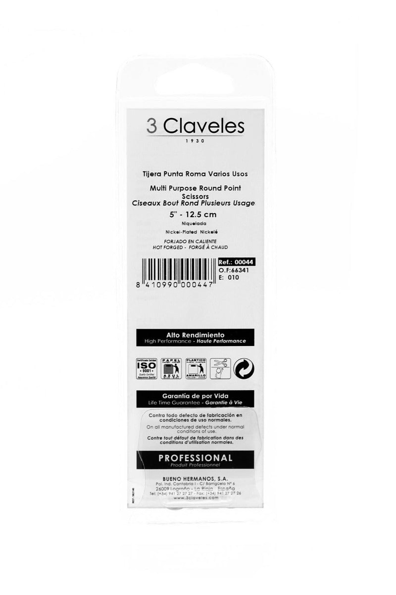 Tijera Punta Roma 3 claveles - Ribes y Casals