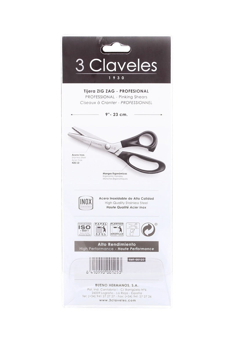 Tijera Zig Zag 3 Claveles - Ribes y Casals