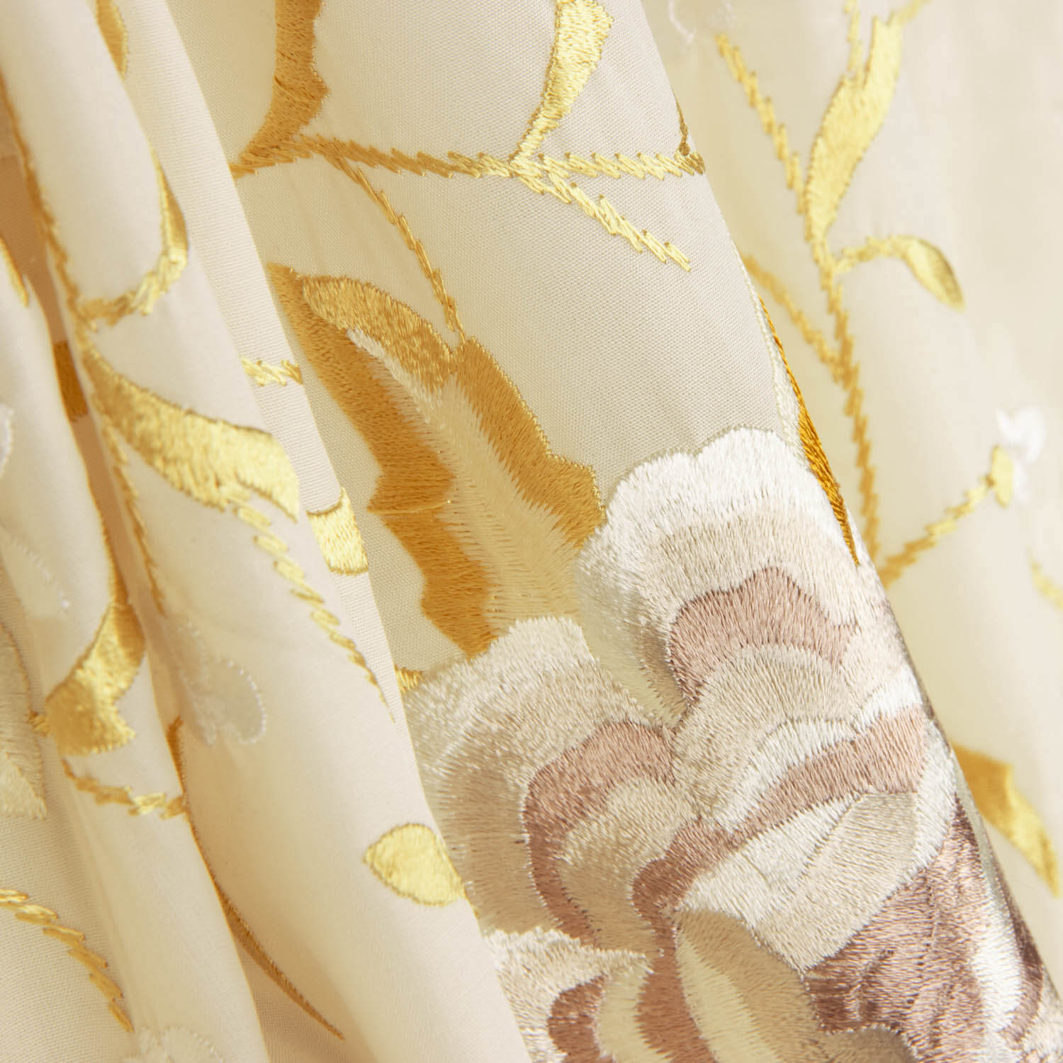 Châle brodé Tencel ivoire - Ribes y Casals