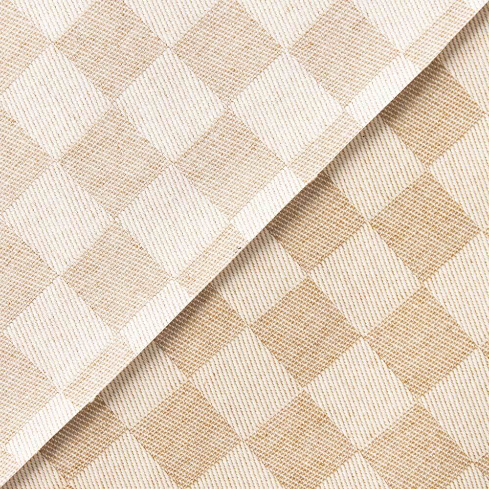 Nappe en résine anti-taches échecs beige - Ribes y Casals