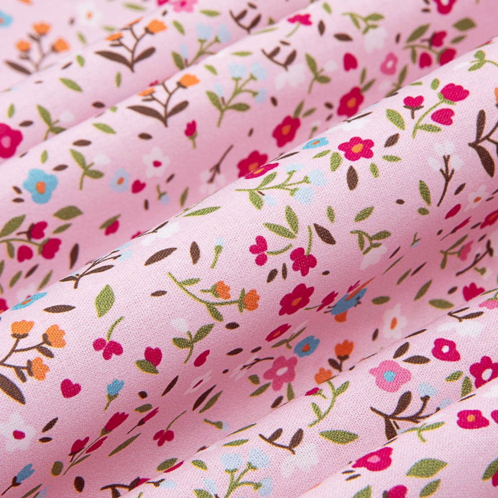 Popelín Algodón Flores Cindy Rosa - Ribes y Casals