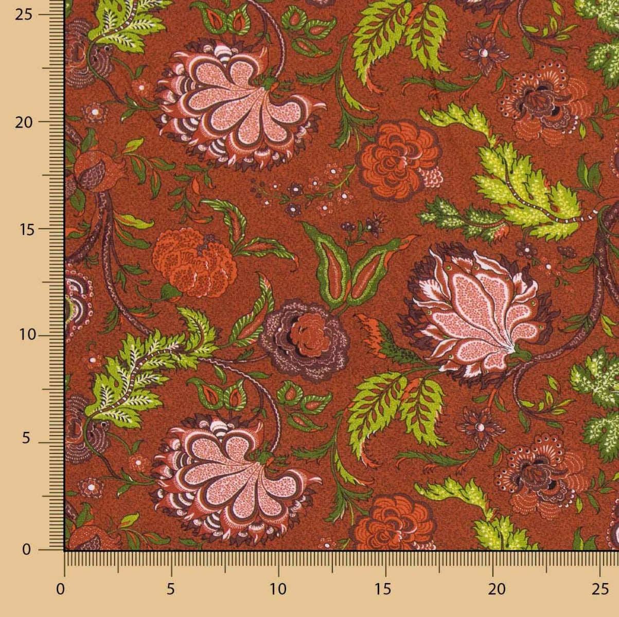 Viscose Imprimée Joispur Grenat - Ribes y Casals