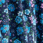 Coton semi-lin floral bleu et rose - Ribes y Casals