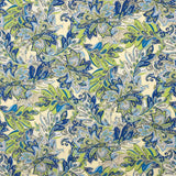 Crêpe léger vert et bleu à motif cachemire - Ribes y Casals