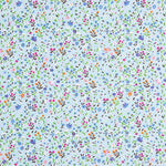 Popelín Algodón Flores Cindy Turquesa - Ribes y Casals