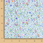 Popelín Algodón Flores Cindy Turquesa - Ribes y Casals