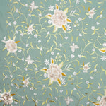 Châle brodé en Tencel vert minéral - Ribes y Casals