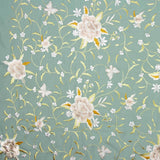 Châle brodé en Tencel vert minéral - Ribes y Casals