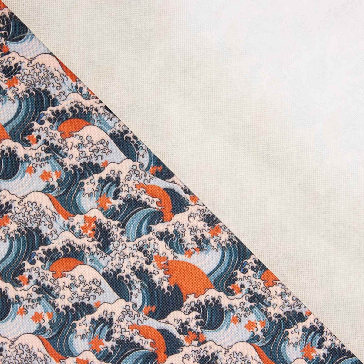 Tissu enduit hydrofuge vagues corail - Ribes y Casals