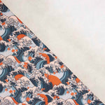 Tissu enduit hydrofuge vagues corail - Ribes y Casals