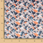 Tissu enduit hydrofuge vagues corail - Ribes y Casals