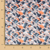 Tissu enduit hydrofuge vagues corail - Ribes y Casals