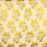 Brocart Lurex Fleur Bleu Doré Intense - Ribes y Casals