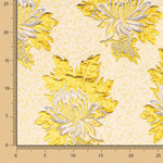 Brocart Lurex Fleur Bleu Doré Intense - Ribes y Casals