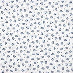 Percale Coton Fleurs Bleues sur Blanc - Ribes y Casals