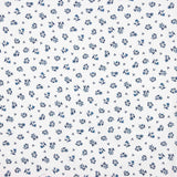 Percale Coton Fleurs Bleues sur Blanc - Ribes y Casals