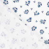 Percale Coton Fleurs Bleues sur Blanc - Ribes y Casals