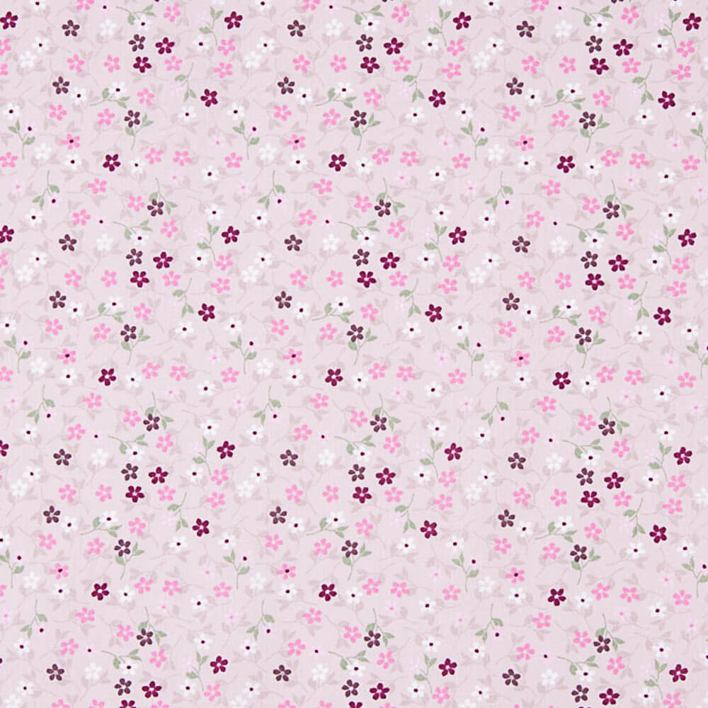Popelín Algodón Flores Linda Rosa - Ribes y Casals