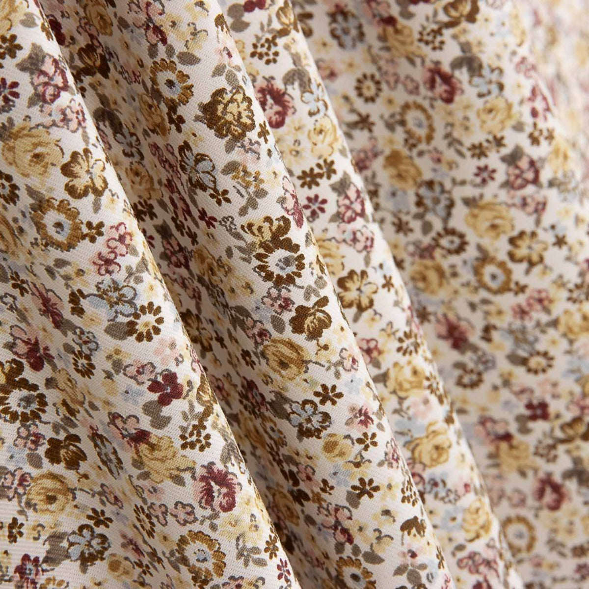 Viyela Coton Fleurs Remix Ocre - Ribes y Casals