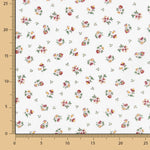 Percale Coton Fleurs Colorées sur Blanc - Ribes y Casals