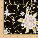 Châle noir brodé en Tencel - Ribes y Casals