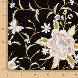 Châle noir brodé en Tencel - Ribes y Casals