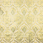 Retal Brocado Lurex Flor Verde Crudo Dorado 100x140 cm - Ribes y Casals