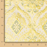 Brocart Lurex Fleur Brut Vert Doré - Ribes y Casals