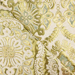Brocart Lurex Fleur Brut Vert Doré - Ribes y Casals