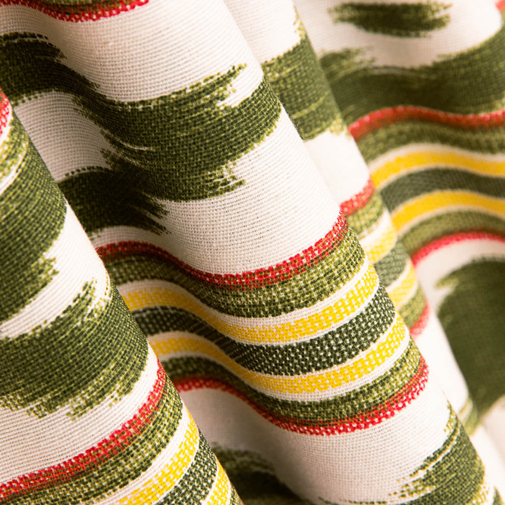 Toile de Majorque Tricolor Vert - Ribes y Casals