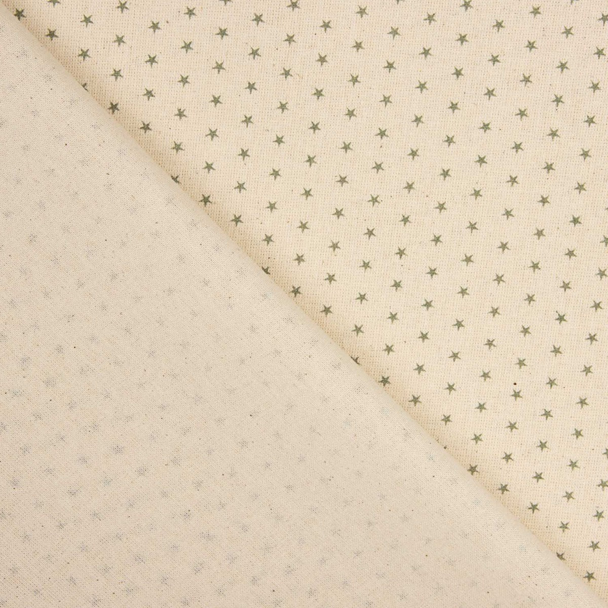 Popeline imprimée Étoiles Vert-Raw - Ribes y Casals