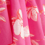 Batiste bordure botanique fuchsia - Ribes y Casals