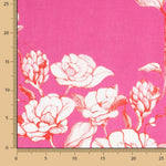 Batiste bordure botanique fuchsia - Ribes y Casals