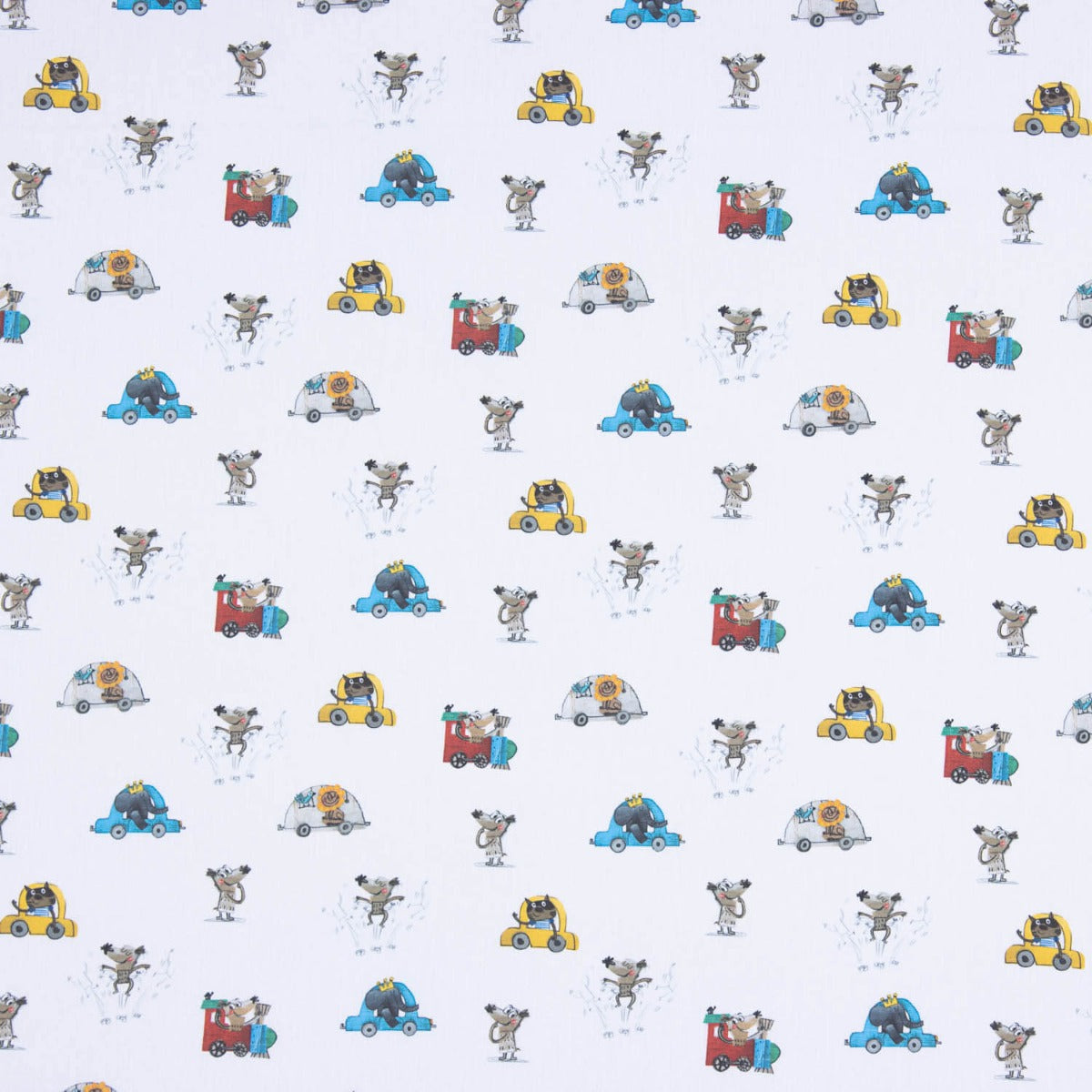 Popeline sous licence Animaux poussettes - Ribes y Casals