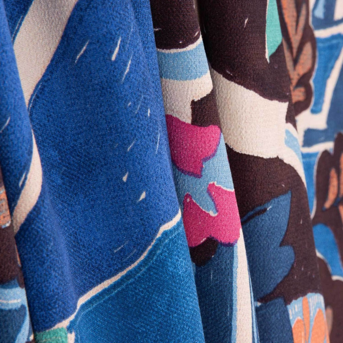 Crêpe viscose Blue Jungle - Ribes y Casals