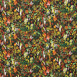 Crêpe léger abstrait floral vert automnal - Ribes y Casals