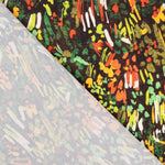 Crêpe léger abstrait floral vert automnal - Ribes y Casals