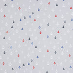 Popelín Algodón Anclas Gris - Ribes y Casals