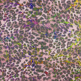 Maille élastique léopard laminée rose - Ribes y Casals