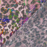 Maille élastique léopard laminée rose - Ribes y Casals