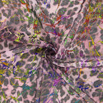 Maille élastique léopard laminée rose - Ribes y Casals