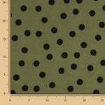 Koshibo à pois 17 mm délavé kaki - Ribes y Casals