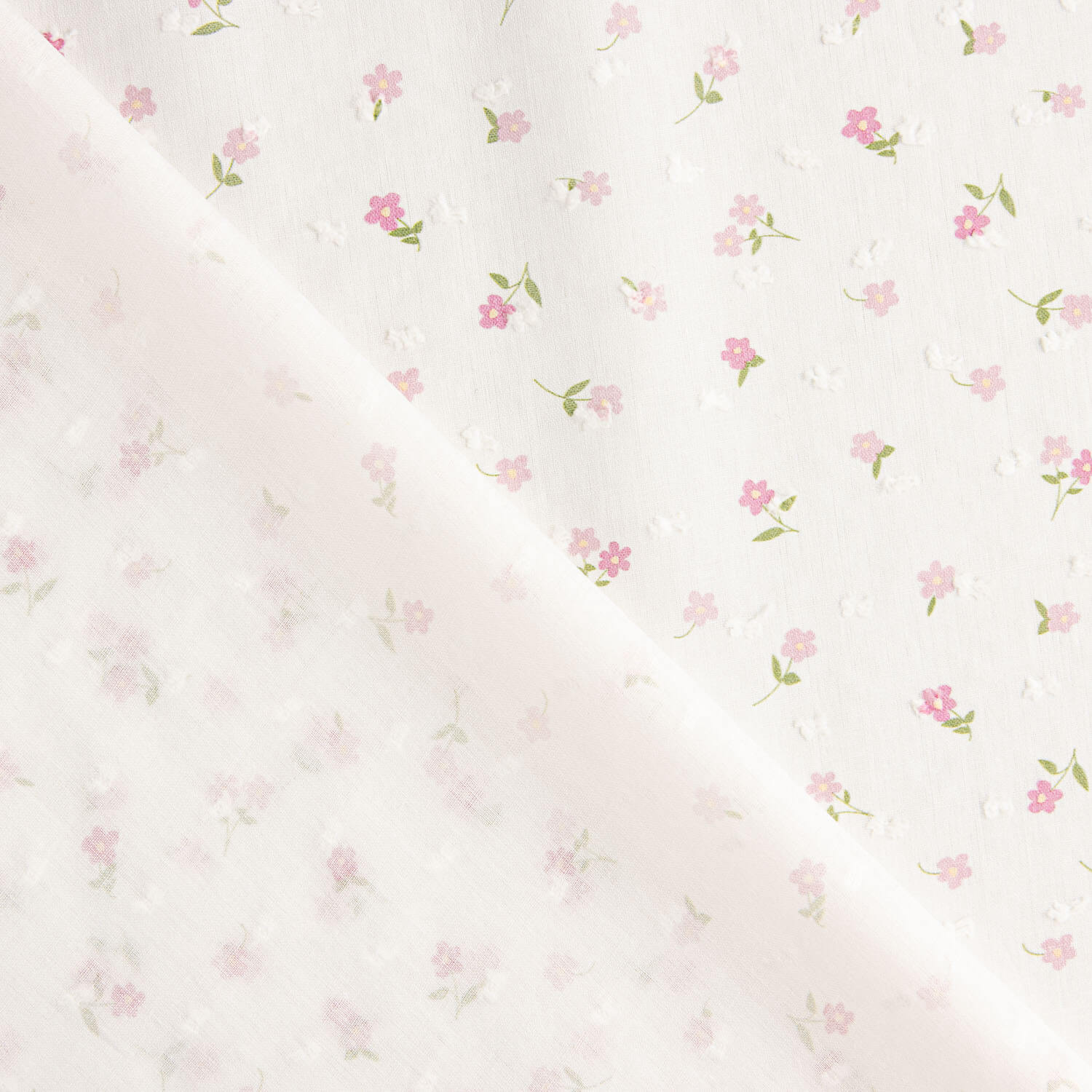 Popeline de coton Mini Floral Rose - Ribes y Casals