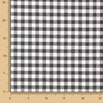 Tissu de flanelle de coton vichy noir et blanc chiné - Ribes y Casals