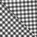 Tissu de flanelle de coton vichy noir et blanc chiné - Ribes y Casals