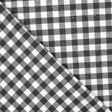Tissu de flanelle de coton vichy noir et blanc chiné - Ribes y Casals