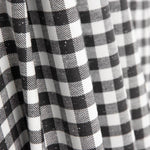 Tissu de flanelle de coton vichy noir et blanc chiné - Ribes y Casals