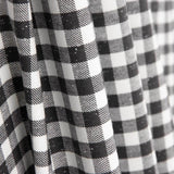 Tissu de flanelle de coton vichy noir et blanc chiné - Ribes y Casals