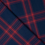Tissu de flanelle de coton écossais marine et rouge Aberdeen - Ribes y Casals