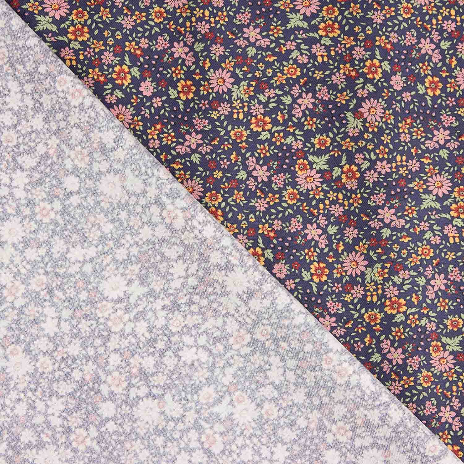 Popeline de coton Liberty à fleurs Fond marin - Ribes y Casals